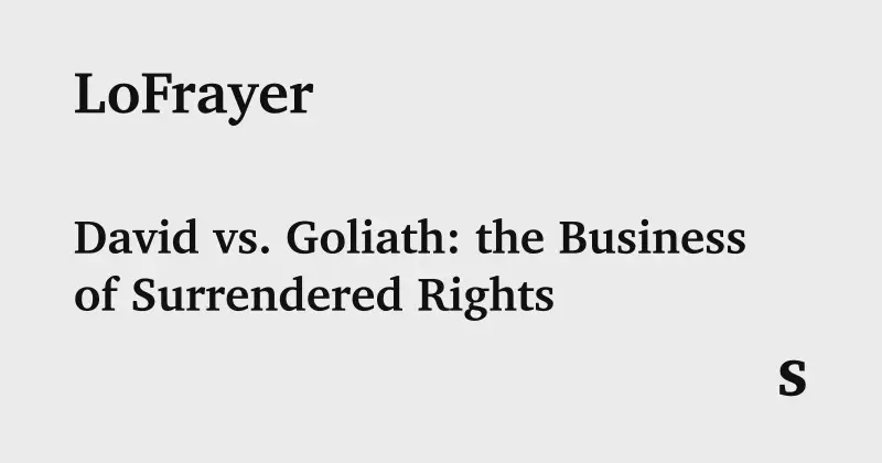 Featured image of post David vs. the Billion-Shekel Goliath: LoFrayer and the Business of Surrendered Rights