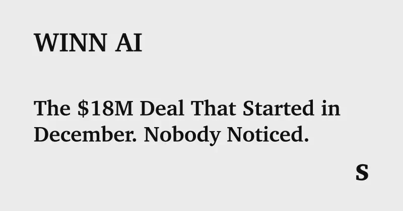Featured image of post The $18M Deal That Started in December. Nobody Noticed.